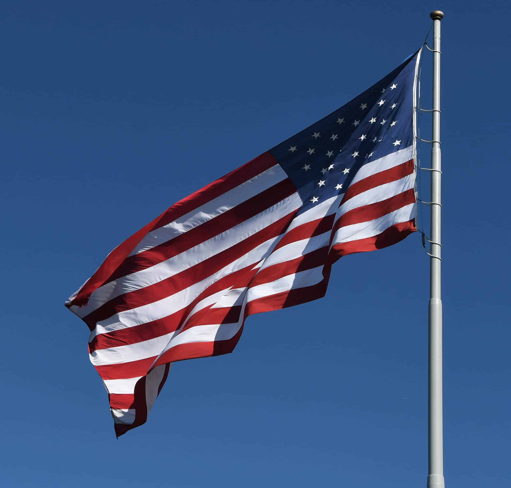US flag, claimed proudly by the author of Noble