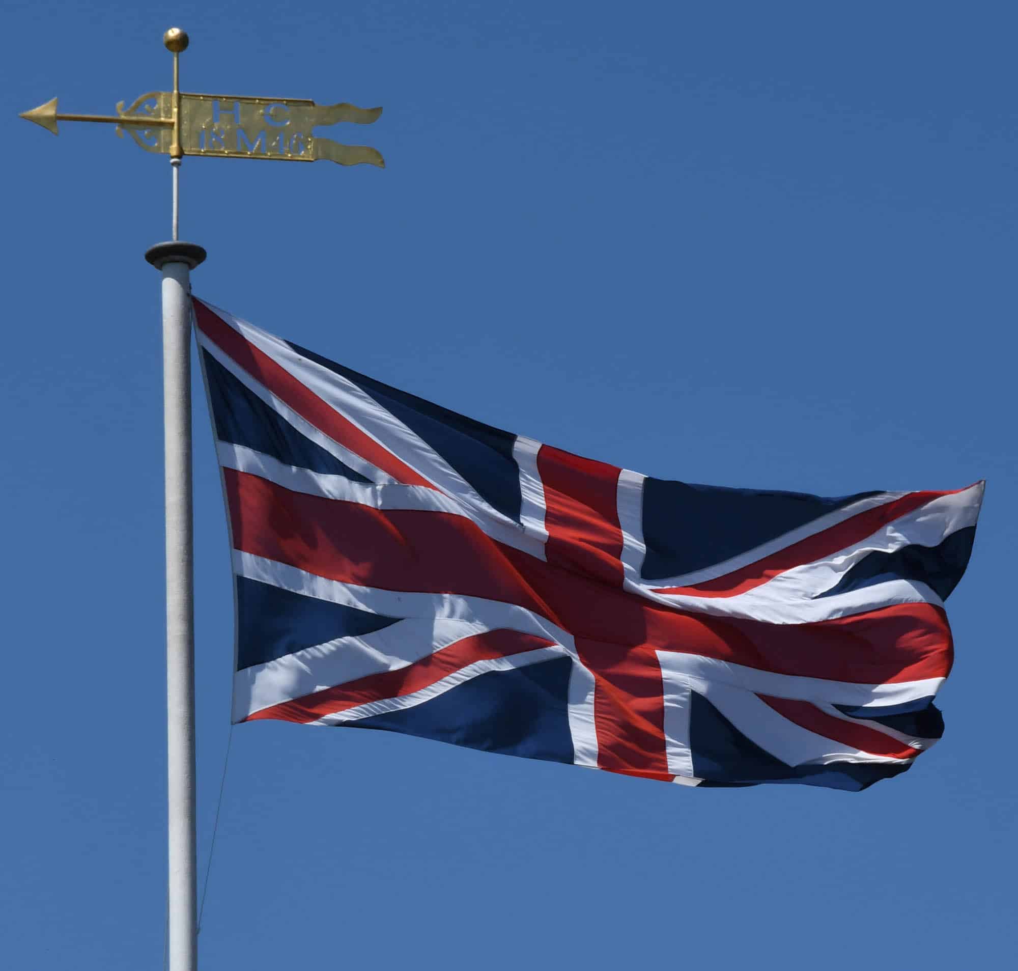 The UK flag, revered by the author of Noble